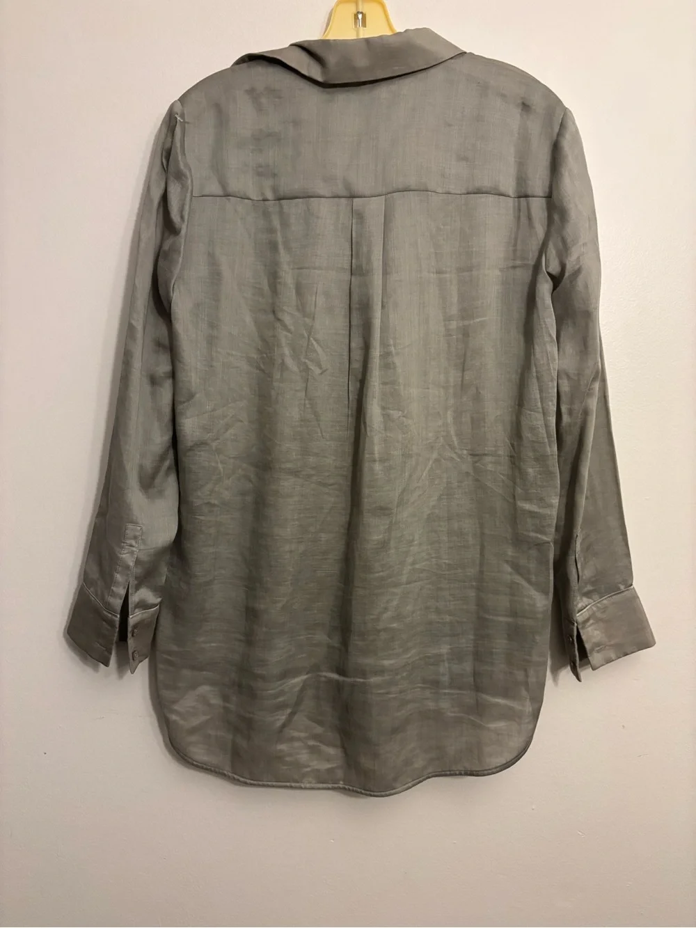 Lafayette 148 New York Taupe Silk Blouse - Picture 4 of 5